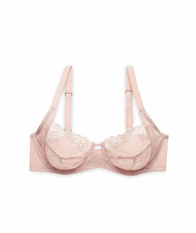 Natori Statement Supportive Full Figure Underwired Lace Bra - Cameo Rose/Cashmere Bras