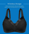 Bestform Satin Trim Wire-Free Cotton Bra With Unlined Cups 2 Pack - Black Bras