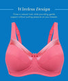 Bestform Satin Trim Wire-Free Cotton Bra With Unlined Cups 2 Pack - Dark Pink/Nude Bras