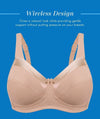 Bestform Satin Trim Wire-Free Cotton Bra With Unlined Cups 3 Pack - Black/Nude/White Bras