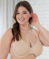 Bestform Unlined Cotton Stretch T-Shirt Bra with Underwire 2 Pack - Sand Bras