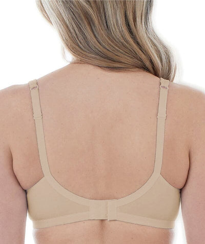 Bestform Unlined Cotton Stretch T-Shirt Bra with Underwire 2 Pack - Sand Bras