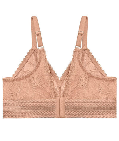 Glamorise Bramour Gramercy Luxe Lace Wire-free Bralette - Cappuccino Bras