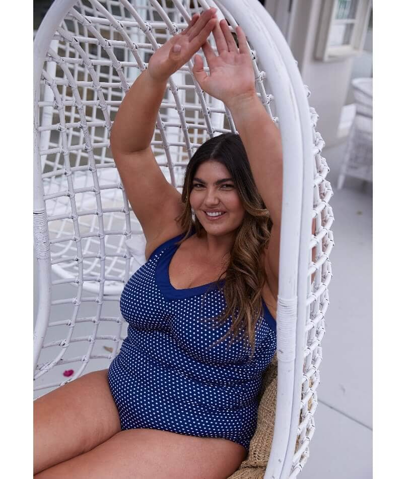 Chlorine Resistant Polyester Plus Size Swimsuit