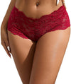 Curvy Floral Lace Brief - Red Knickers