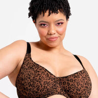 Curvy Kate Cool Cat Scooped Balcony Bra - Leopard Brown