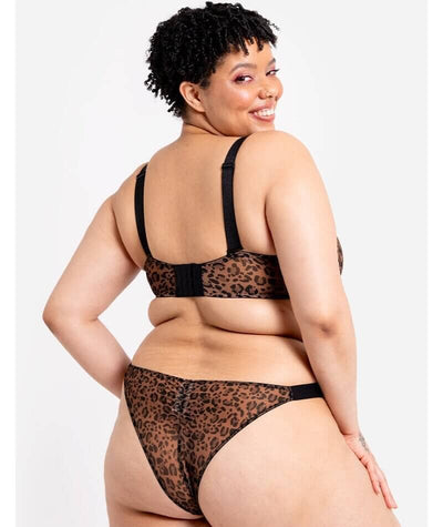 Curvy Kate Cool Cat Tanga - Leopard Brown Knickers