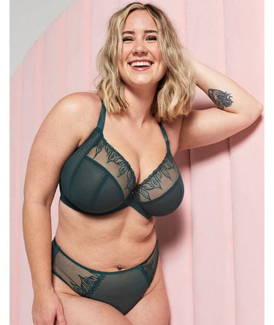 Curvy Kate Flare Deep Thong - Emerald Sparkle Bras