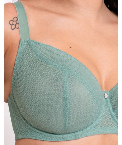 Curvy Kate Happy Boobs Balcony Bra - Sage Green Bras