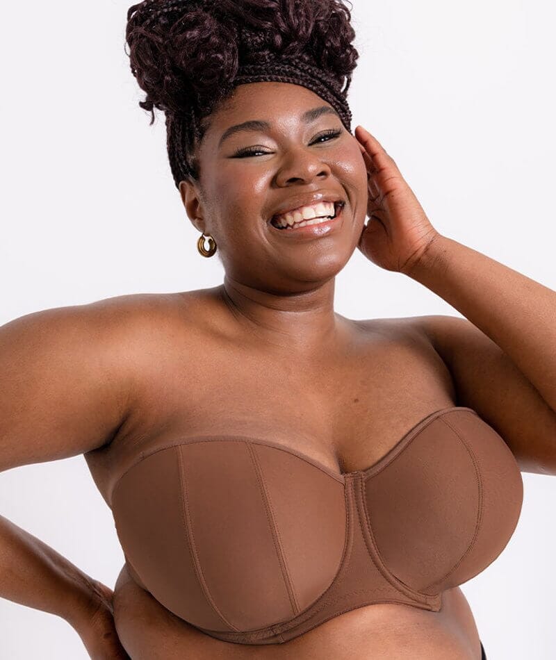 Plus Size Strapless Bras with Support and Lift Womens Non Padded
