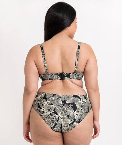 Curvy Kate Ripple Reef High Waist Bikini Brief - Black Print Swim