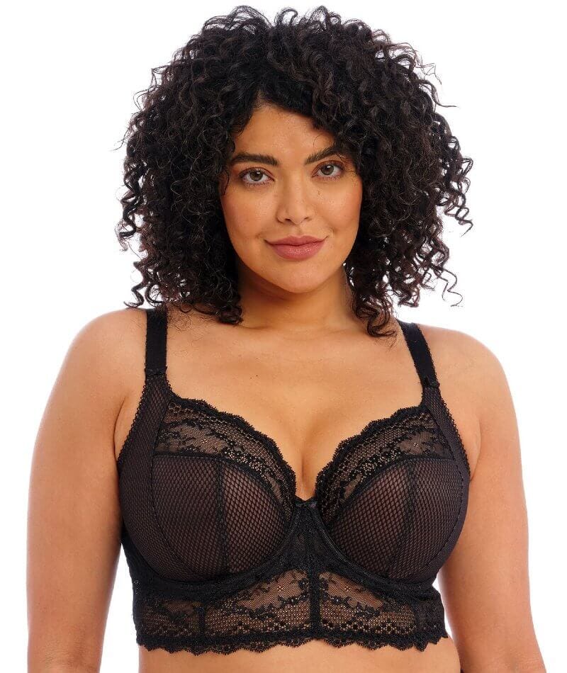 Elomi Womens Charley Underwire Bralette Bras, Black, 34GG US at   Women's Clothing store