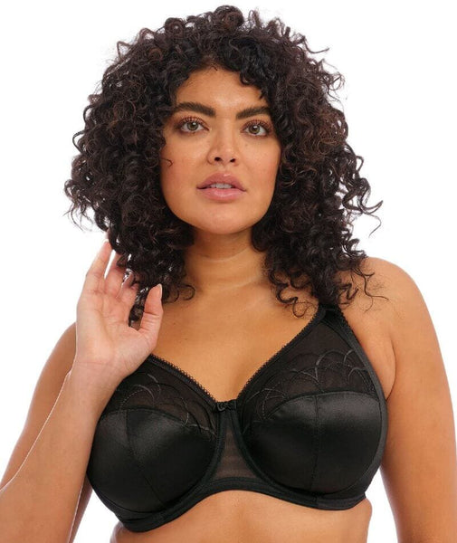 ELOMI CATE SIDE SUPPORT BRA BLK Large cup bras Excellent fit and