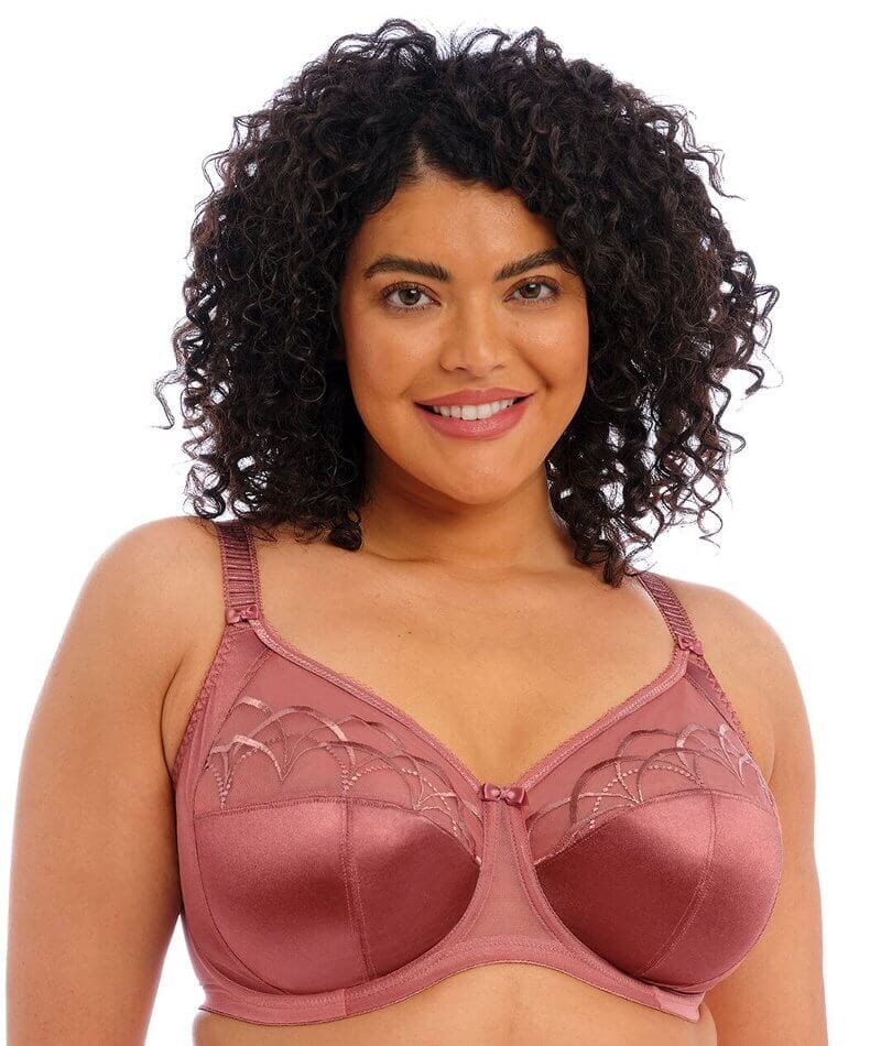 elomi 1 Elomi Womens Plus Size cate Underwire Full cup Banded Bra,  Rosewood, 44DD