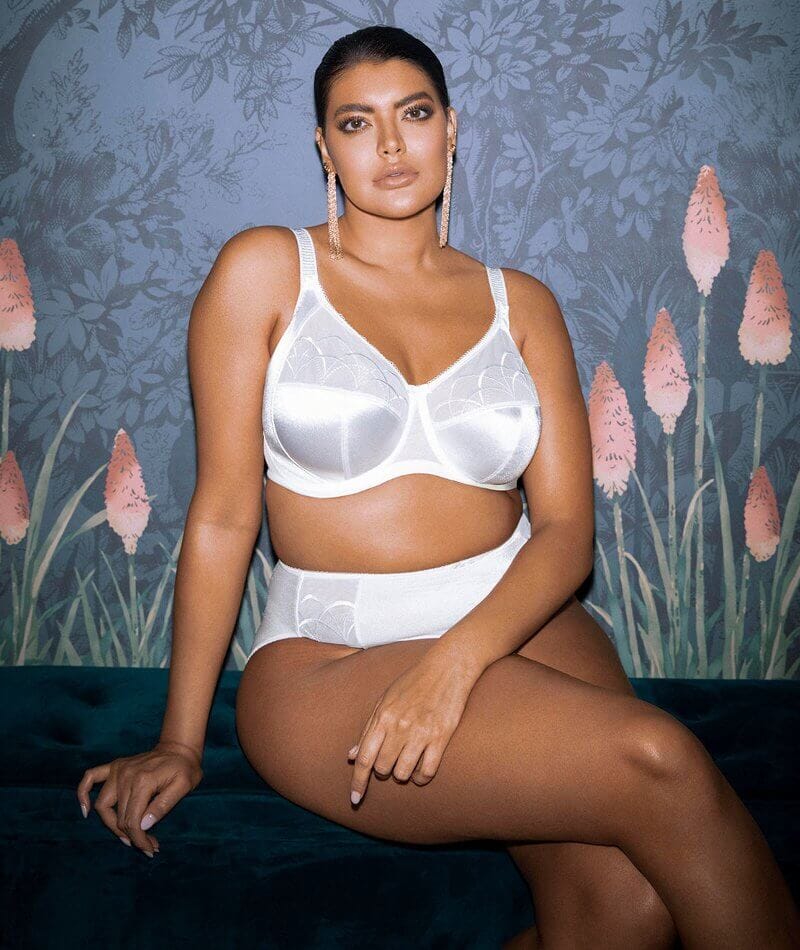 Elomi Women's Plus-Size Cate Underwire Full Cup Banded Bra,White,46G UK/46I  US