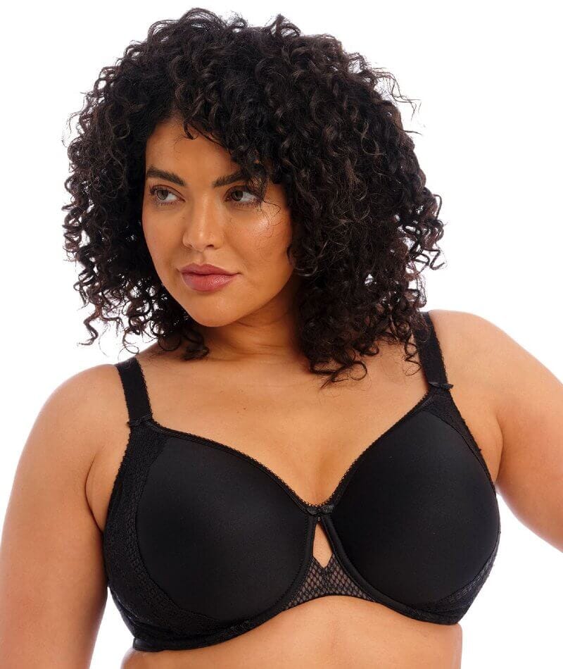 Elomi Smoothing Underwire Moulded Underwire Bra in Black - Busted