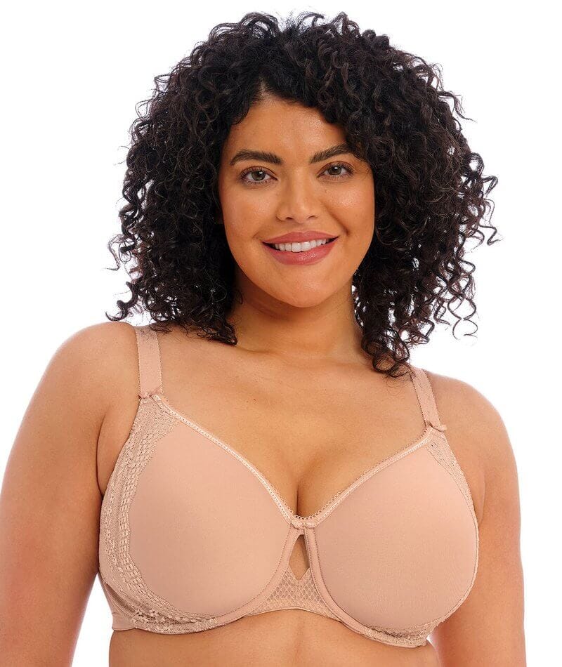 Elomi Charley Banded Plunge Underwire Bra (4380)- Fawn