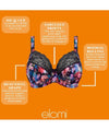 Elomi Lucie Underwire Stretch Plunge Bra - Cherry Blossom Bras