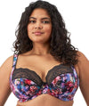 Elomi Lucie Underwire Stretch Plunge Bra - Cherry Blossom Bras