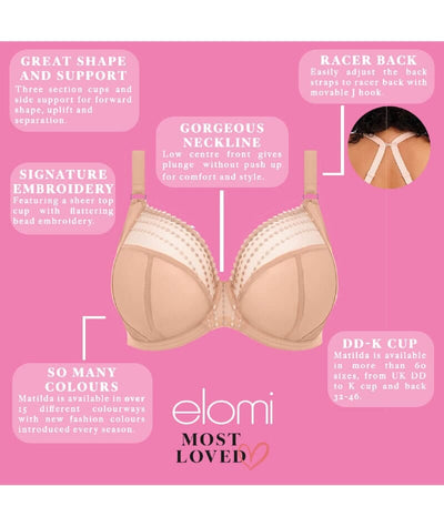 Elomi Matilda Underwired Plunge Bra - Cafe Au Lait Bras