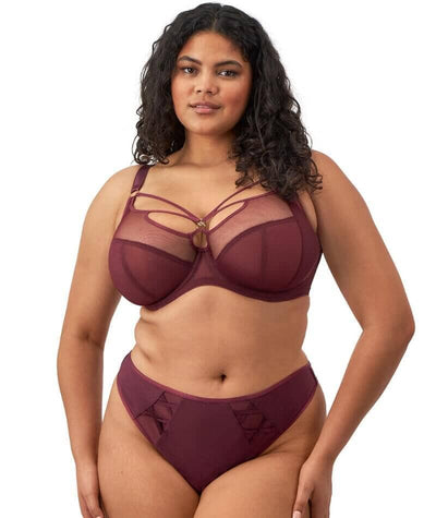 Elomi Sachi Underwired Plunge Bra - Cabernet Bras