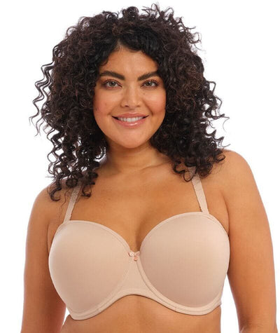 Women's Elomi Best EL4300 Smooth Underwire Moulded Convertible Strapless  Bra (Sahara 34H)