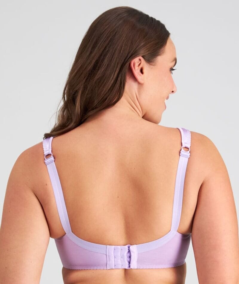 Pack of 2) Lavender - Cotton Padded Non Wired Full Coverage Bra