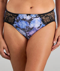 Fayreform Wild Violet Full Brief - Blue Hydrangea Print