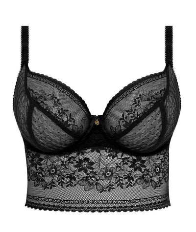 Freya Sydnie Underwire Longline Bra - Black Bras