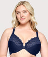 Glamorise Front-Closure T-Back WonderWire Bra - Blue Bras