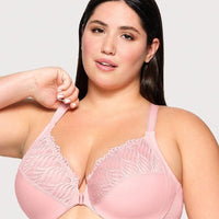 Glamorise Front-Closure T-Back WonderWire Bra - Blush