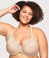 Glamorise Front-Closure T-Back WonderWire Bra 2 Pack - Cafe Bras