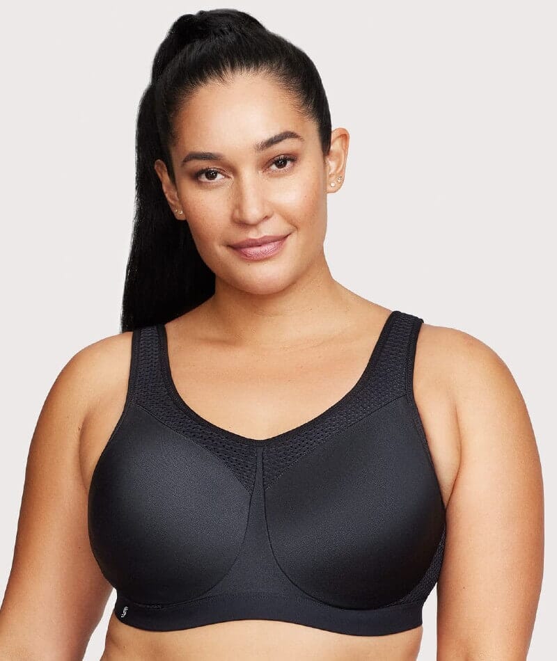 Glamorise High Impact Underwire Sports Bra Black