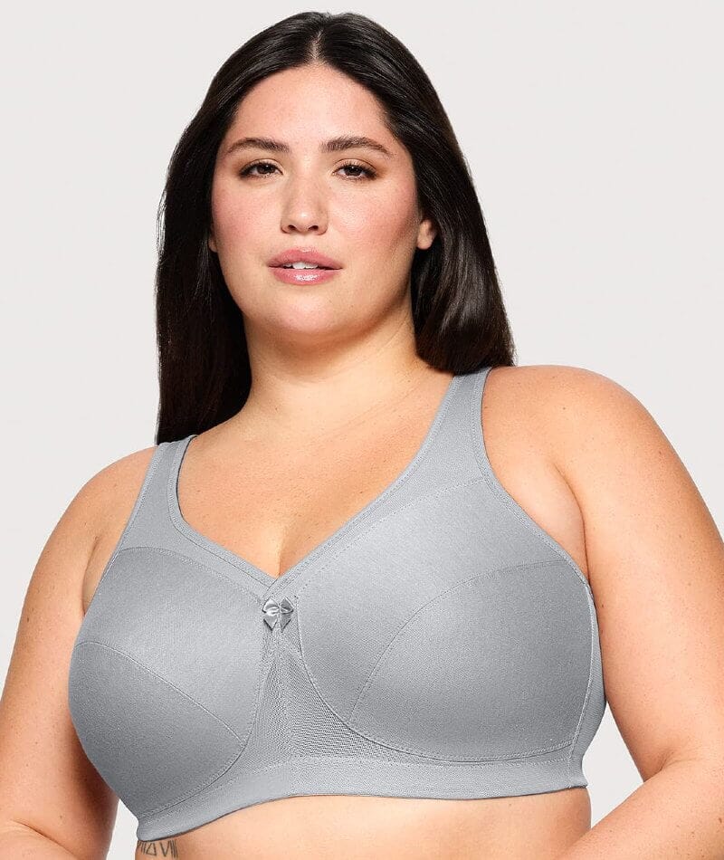 Glamorise Magiclift Active Support Wire Free Bra Gray Heather