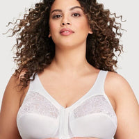 Glamorise MagicLift Front-Closure Wire-free Support Bra - Blush - Curvy Bras