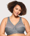 Glamorise MagicLift Moisture Control Wire-free Bra - Gray Bras