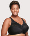 Glamorise MagicLift Natural Shape Front-Closure Wire-free Bra - Black Bras