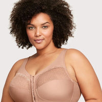 Glamorise MagicLift Natural Shape Front-Closure Wire-free Bra - Cappuccino