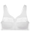 Glamorise MagicLift Natural Shape Front-Closure Wire-free Bra - White Bras