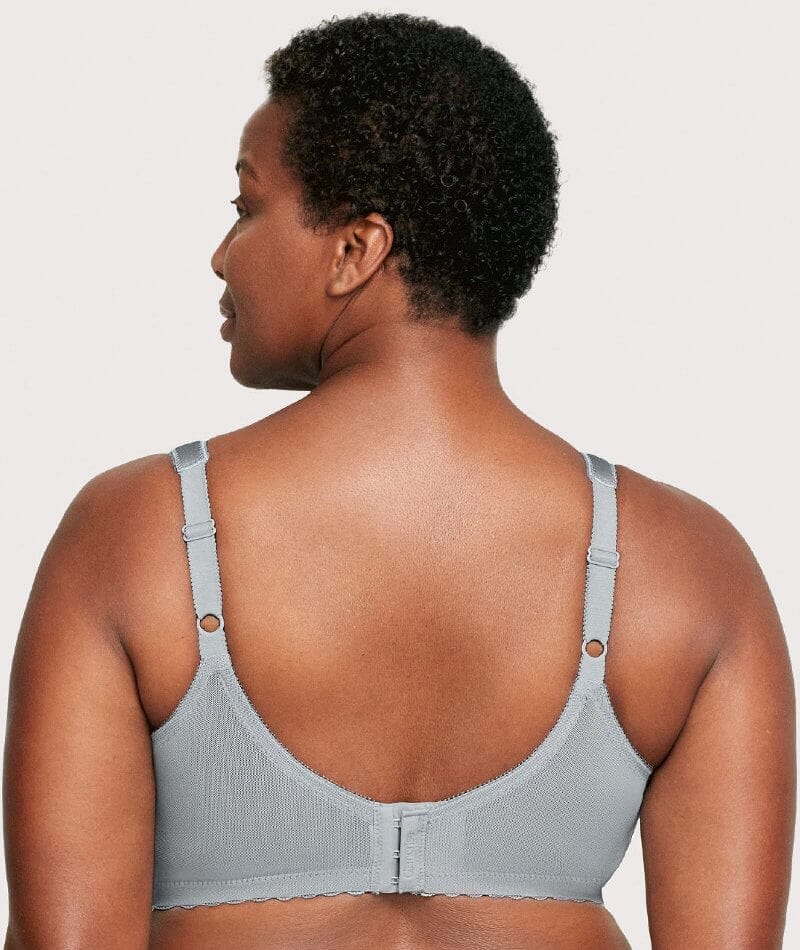 Women's Full Coverage Non-padded Wire Free Front Closure Posture Bra Plus  Size X Bcak Plus Size 46 48 D E F G