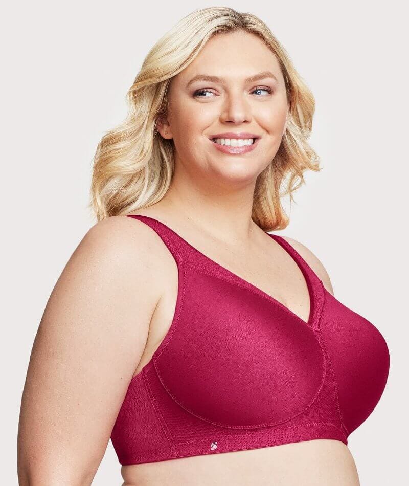 Glamorise Women's Plus Size T-Shirt Bra with Seamless Straps Rose Size 44H  s for sale online