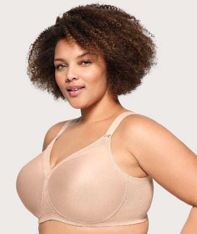 Glamorise MagicLift Seamless Wire-free Support T-Shirt Bra - Cafe Bras