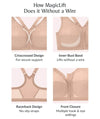 Glamorise MagicLift Wire-Free Front-Closure Racerback Bra - Cafe Bras