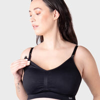 Hotmilk My Necessity Seamless F-G Cup Maternity & Nursing Wire-Free Bra - Black