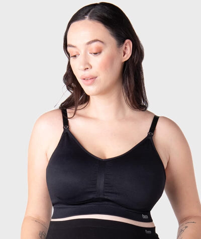 Hotmilk My Necessity Seamless F-G Cup Maternity & Nursing Wire-Free Bra - Black Bras