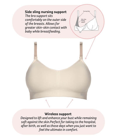 Hotmilk My Necessity Seamless Regular Fit Maternity & Nursing Wire-Free Bra - Frappe Bras