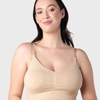 Hotmilk My Necessity Seamless F-G Cup Maternity & Nursing Wire-Free Bra - Frappe