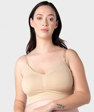 Hotmilk My Necessity Seamless F-G Cup Maternity & Nursing Wire-Free Bra - Frappe Bras