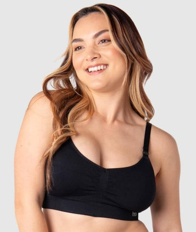 Hotmilk My Necessity Seamless Regular Fit Maternity & Nursing Wire-Free Bra - Black Bras