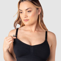 Hotmilk My Necessity Seamless Regular Fit Maternity & Nursing Wire-Free Bra - Black